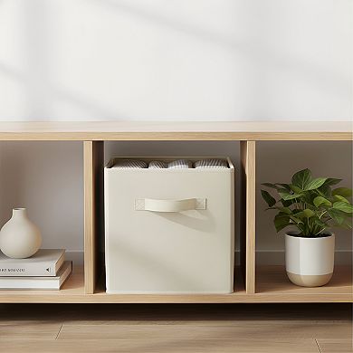 Collapsible Fabric Storage Cube Bins with Handles 6 Pack