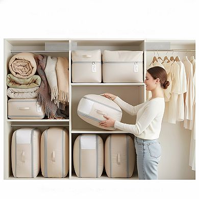 Comforter Storage Bag Self Compression 3 Layer 2 Pack