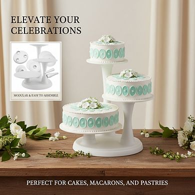 Elegant 3-Tier Pillar Stand, Cupcake & Dessert Display for Special Occasions