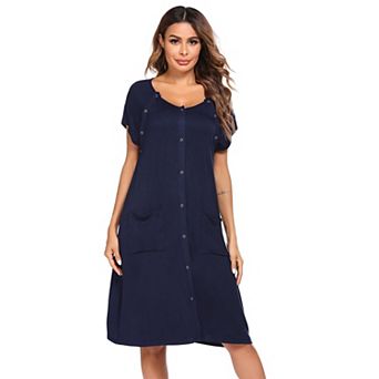 Ekouaer Labor Delivery Hospital Gown Nursing Dress Maternity Nightgown Sleepwear