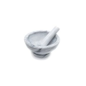 Large Marble Mortar and Pestle, Heavy-Duty Spice & Herb Grinder for Kitchen