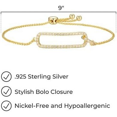 KSIZUIS 18K Gold Plated Sterling Silver CZ Bracelet - Essential Style