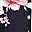 Navy Black Floral