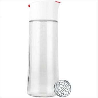 Glass Salad Dressing Shaker with BlenderBall Wire Whisk, Leak-Proof Mixing Bottle for Vinaigrettes