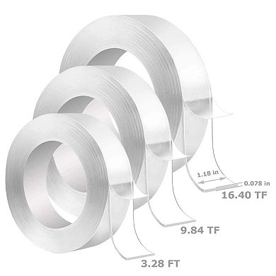 Double Sided Nano Gel Grip Tape Washable Reusable Strong Adhesive Tape