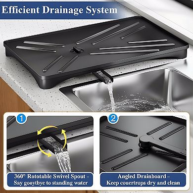 Large Dish Drying Rack with Drainboard and Utensil Holder