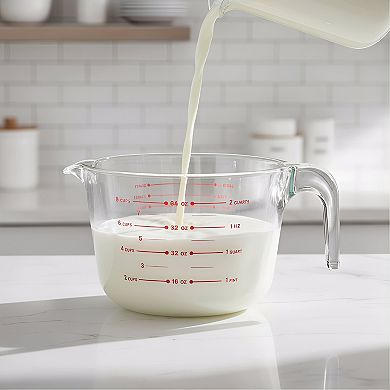 Large Glass Measuring Cup 8 Cup for Kitchen Mixing Bowl