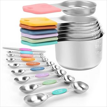 Magnetic Measuring Cups and Spoons Set Heavy Duty Stainless Steel