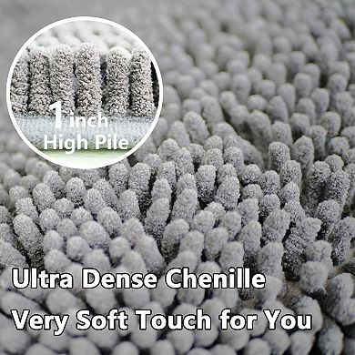 Bathroom Rugs Sets 2 Piece, Extra Soft Chenille Bath Mat Absorbent Bathroom Rug, Bathroom Mat