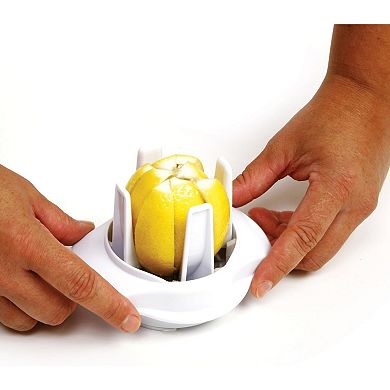 Manual Citrus Slicer White, Lemon & Lime Wedge Cutter Tool