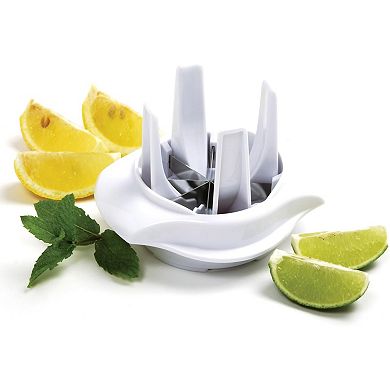 Manual Citrus Slicer White, Lemon & Lime Wedge Cutter Tool
