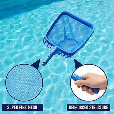 Heavy Duty Pool Leaf Skimmer Net with Strong Reinforced Handle for Pools & Spas