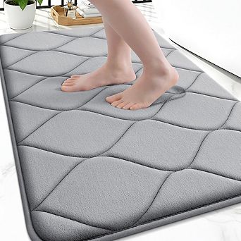 Memory Foam Bath Mat, Soft Absorbent, Non-Slip Quick-Dry Rug