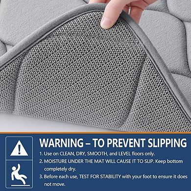 Memory Foam Bath Mat, Soft Absorbent, Non-Slip Quick-Dry Rug