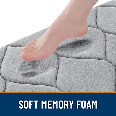 Memory Foam Bath Mat, Soft Absorbent, Non-Slip Quick-Dry Rug