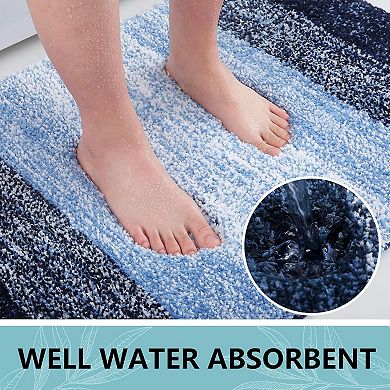 Microfiber Bathroom Rugs, Shaggy Soft and Absorbent Bath Rug, Non-Slip,Thick Plush Machine Washable