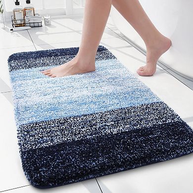 Microfiber Bathroom Rugs, Shaggy Soft and Absorbent Bath Rug, Non-Slip,Thick Plush Machine Washable