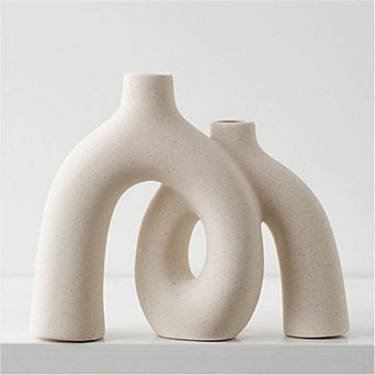 Donut Decorative Vase Set Modern Nordic Boho Style Ceramic