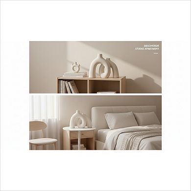 Donut Decorative Vase Set Modern Nordic Boho Style Ceramic