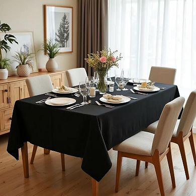 Rectangle Tablecloth - 60 x 84 Inch - Stain and Wrinkle Resistant Washable Polyester Table Cloth