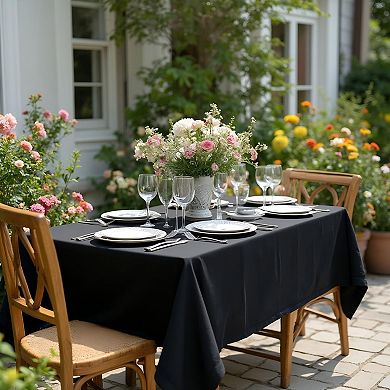 Rectangle Tablecloth - 60 x 84 Inch - Stain and Wrinkle Resistant Washable Polyester Table Cloth