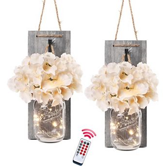 Inspirational Wall Decoration Set of 2 with Timer Lights