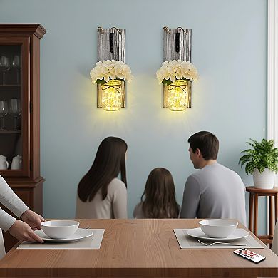 Inspirational Wall Decoration Set of 2 with Timer Lights