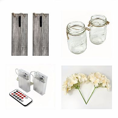 Inspirational Wall Decoration Set of 2 with Timer Lights