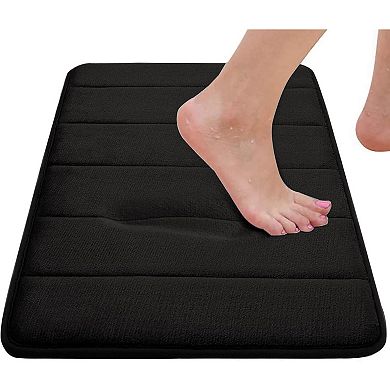 Bathroom Rugs Set Memory Foam Bath Rugs Non-Slip Bath Mat Set 3 Piece,Washable Bathroom Mats