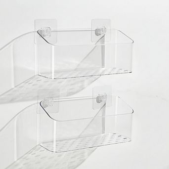 Clear Bath Toy Organizer Shower Caddy Set of 2 for Bathroom