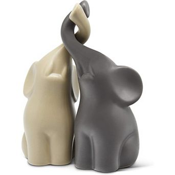 Elephant in Love Ornament Set Decorative Figure for Home