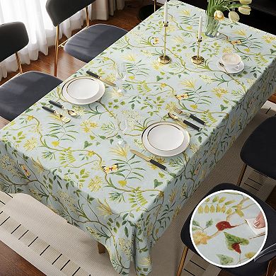 Rectangle Table Cloth,Waterproof Tablecloth Oil Proof Spill Proof Vinyl Table Cloth, 52" x 70"