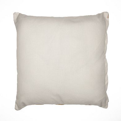 HomeRoots 20" Beige Ivory And Navy Blue Check Throw Pillow Cover