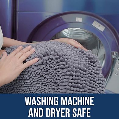 Chenille Bathroom Rug, Thick Soft Absorbent, Non-Slip Quick-Dry Mat