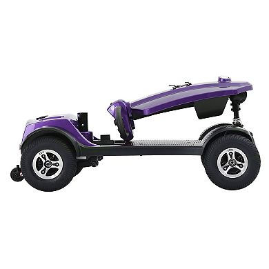 MAX PLUS Dark Purple 4 Wheel Mobility Scooter 2*20AH Lead Acid 16 Miles USB