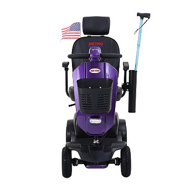 MAX PLUS Dark Purple 4 Wheel Mobility Scooter 2*20AH Lead Acid 16 Miles USB