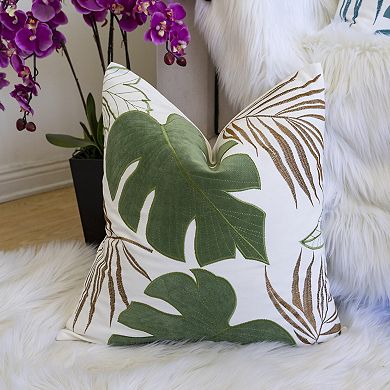 Autumn Vibes Leaf Accent Pillow