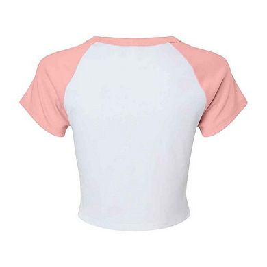 Bella + Canvas Womens/Ladies Raglan Crop T-Shirt