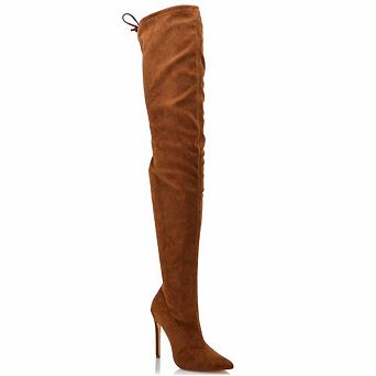 Over-the-Knee Stretch Suede Stiletto Heel Boots
