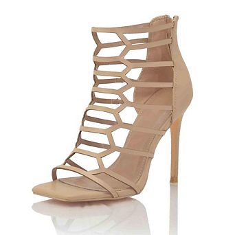Strappy Cage Gladiator Stiletto Heel Sandals