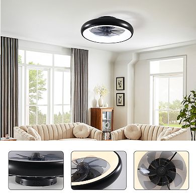 19 Pumpkin Lamp Indoor Fan Light with Remote Control Dimmable