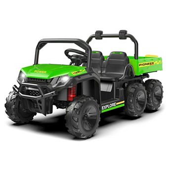 2-Seater 4WD Kids UTV Electric Ride-on Dump Truck, 24V Ride-on Car with Remote Control