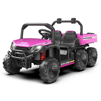 2-Seater 4WD Kids UTV Electric Ride-on Dump Truck, 24V Ride-on Car with Remote Control