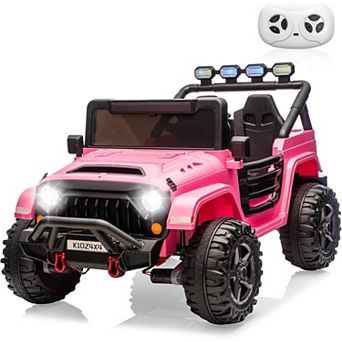 2 Seater Ride-on Truck with 4 Motors, 24V Electric Ride on Car with Remote Control for Big Kids