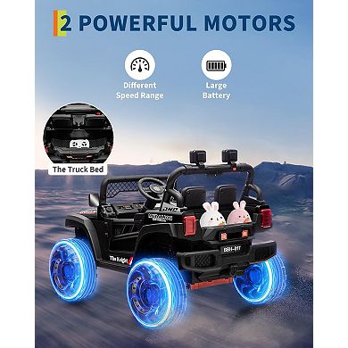12V Kids Electric Ride on Truck with Parent Remote Control, 3 Speeds Up to 6MPH