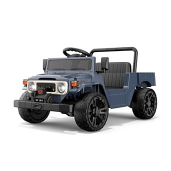 12V Ride on Car, Ride on Pickup Truck with Battery Powered,LED Lights, Suspension,Truck Bed Storage