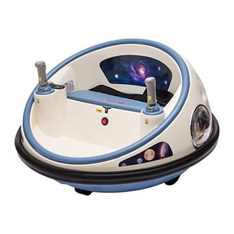 12V Ride-on Bumper Car with 3 Speeds, 360° Spin, Safety Belt & Dual Joysticks, Remote Control