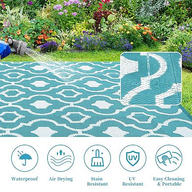 Modern Double Layer Moroccan Outdoor Plastic Mat