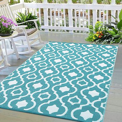 Modern Double Layer Moroccan Outdoor Plastic Mat