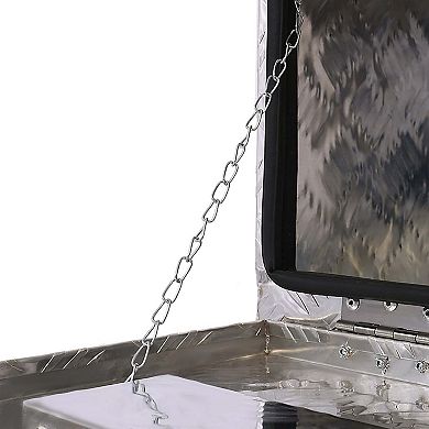 24 in Aluminum Truck Tool Box Compact Heavy Duty Pickup Trailer RV Storage Box Lockable Waterproof
